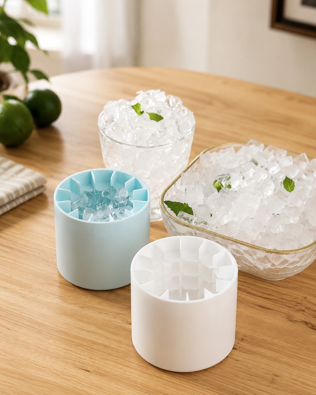 Silicone Ice Cylinder Mold – Twist & Release Ice Cube Maker