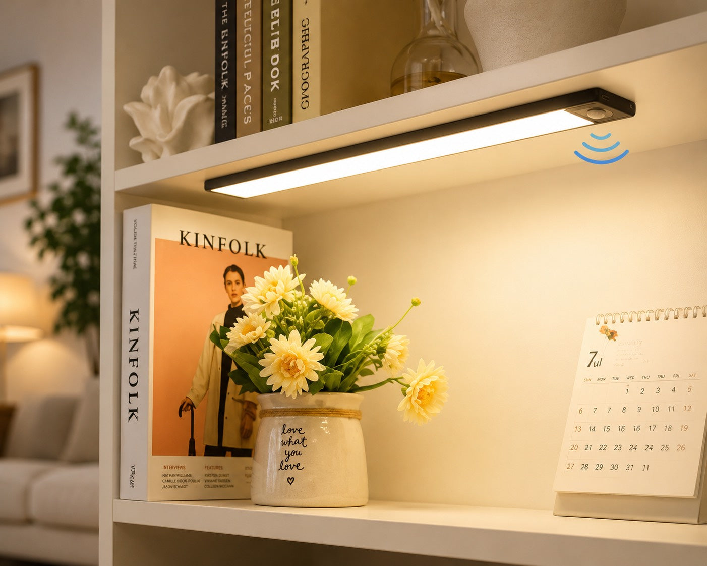 Glow Strip Closet Light Rechargeable Motion Sensor LED, 3 Colors