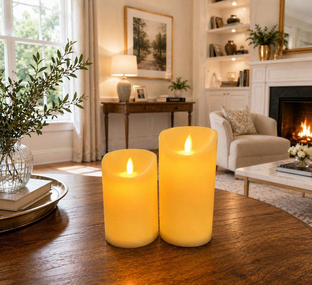 Flameless Moving Wick LED Candles Kid and Pet Safe Dancing Flame Electric Candles for Home Wedding Halloween Decor