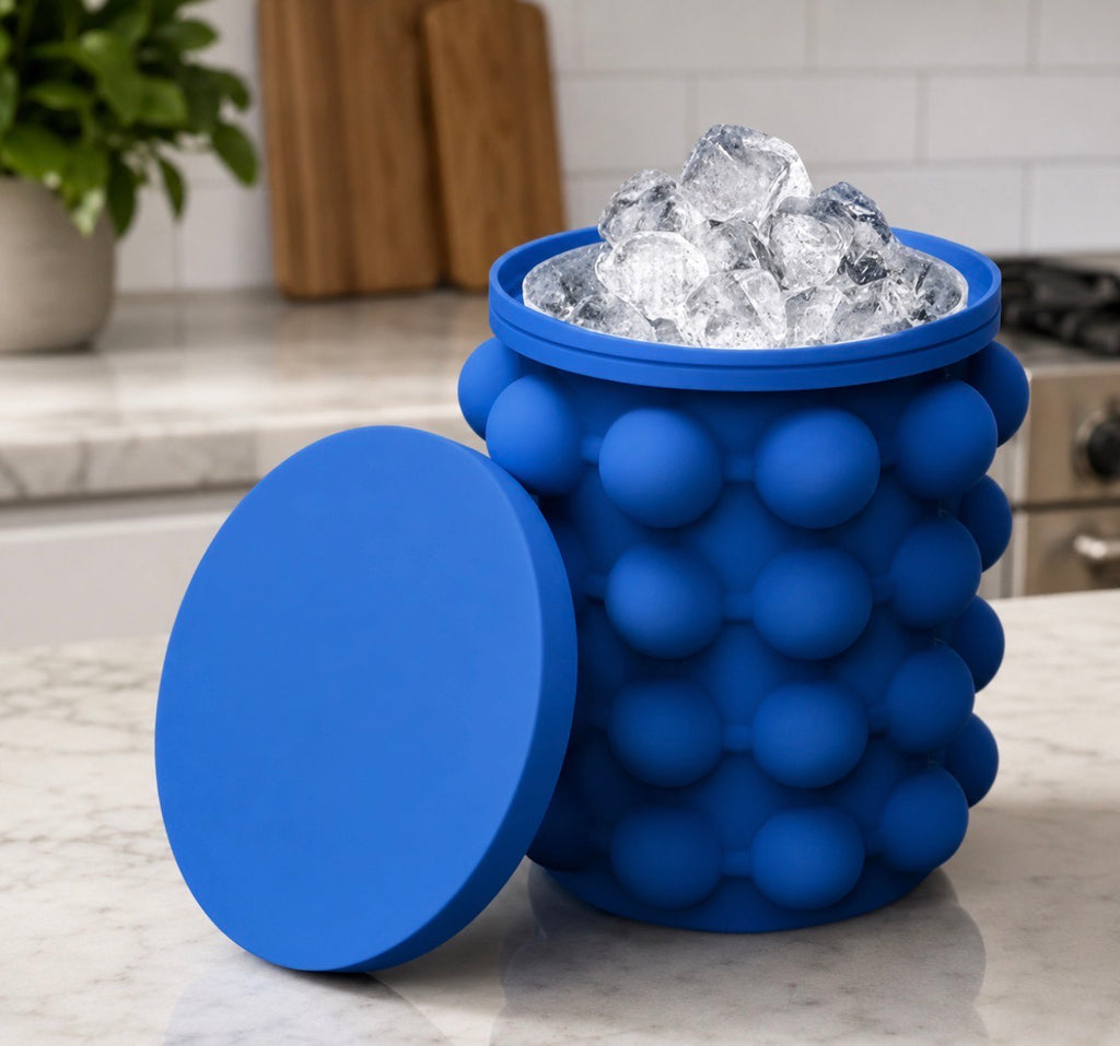 2-in-1 Silicone Ice Bucket & Ice Cube Mold Portable Drink Maker