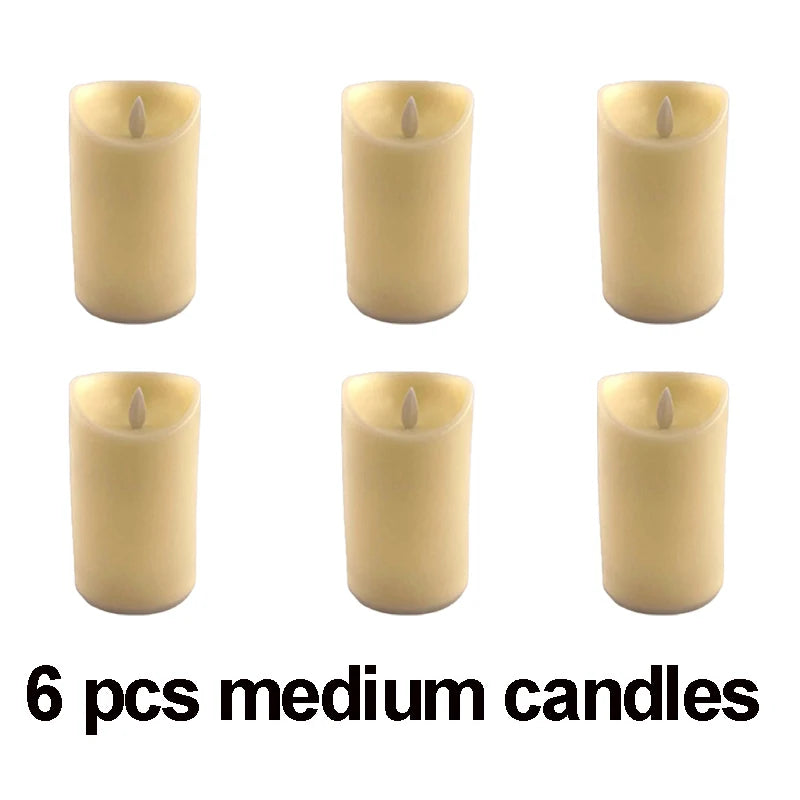 Flameless Moving Wick LED Candles Kid and Pet Safe Dancing Flame Electric Candles for Home Wedding Halloween Decor