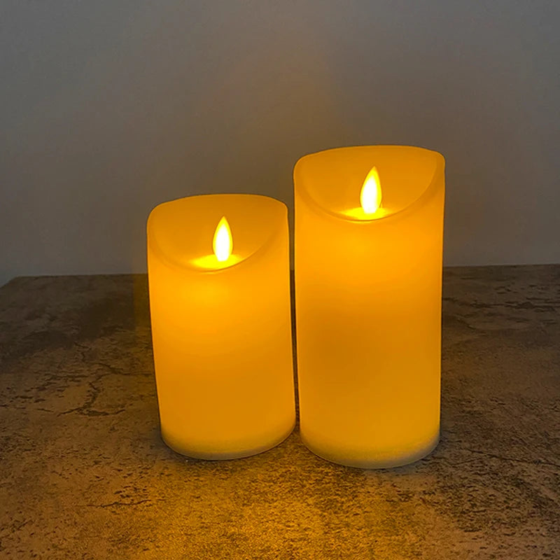 Flameless Moving Wick LED Candles Kid and Pet Safe Dancing Flame Electric Candles for Home Wedding Halloween Decor