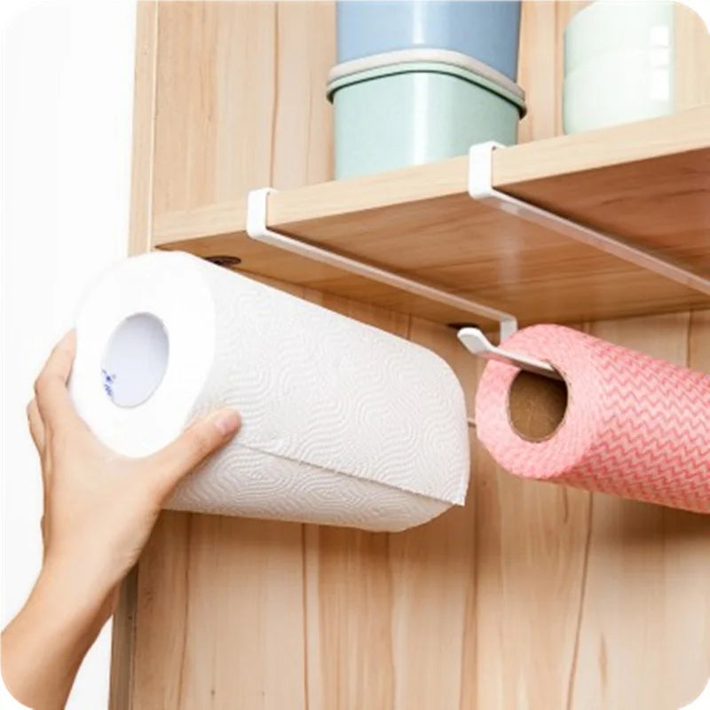 Under-Cabinet Paper Towel Holder Punch- Free Wall Mount for Kitchen & Bathroom