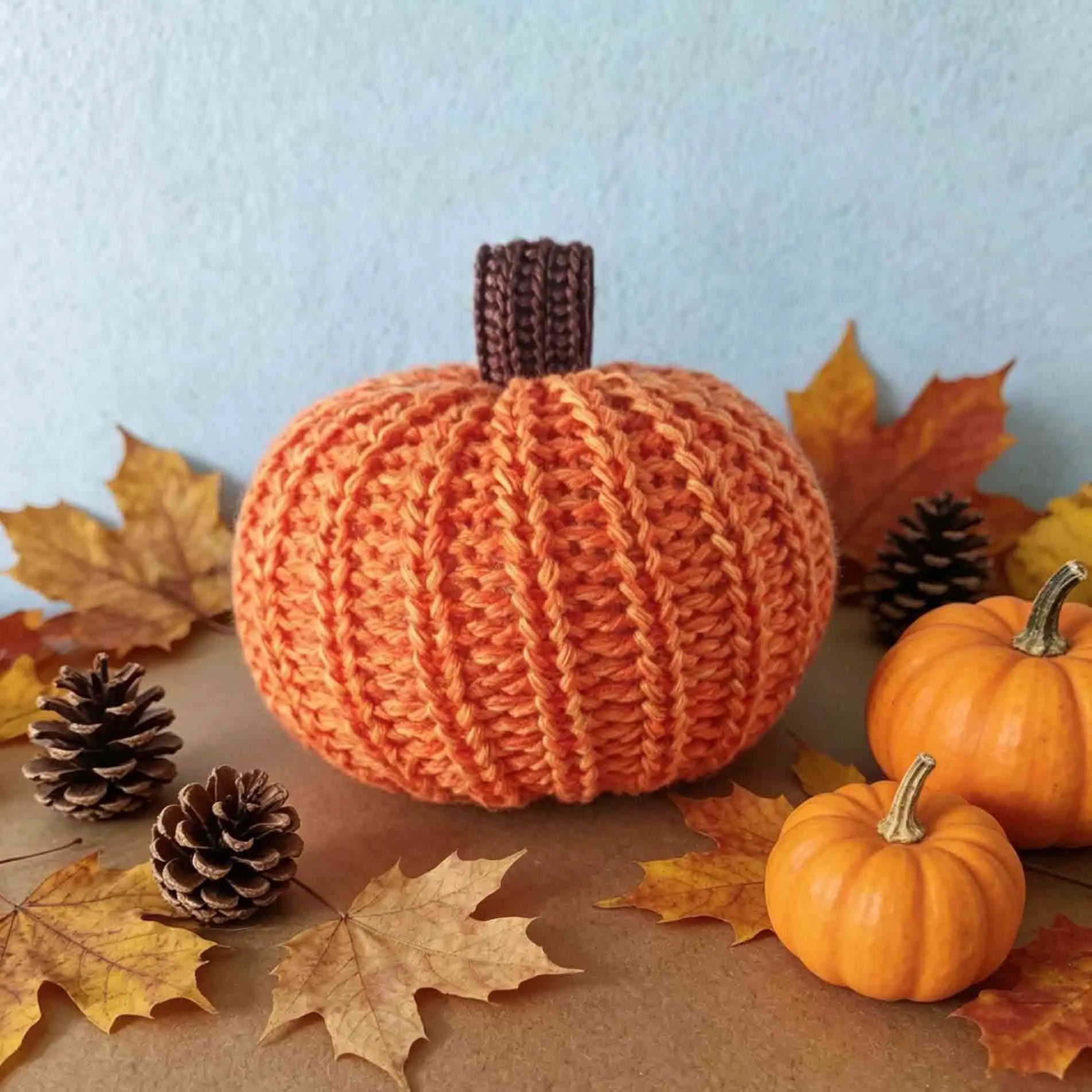 Crochet Pumpkin Ornaments Set Handmade Knitted Fall Pumpkin Decor for Halloween Thanksgiving Table Centerpiece Home Decoration