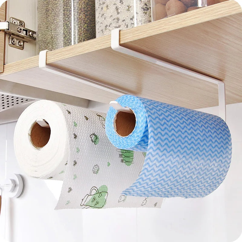 Under-Cabinet Paper Towel Holder Punch- Free Wall Mount for Kitchen & Bathroom