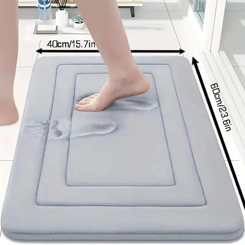 Absorbent Non-Slip Bath Mat Soft Comfort Standing Pad for Bathroom, Bedroom & Living Room