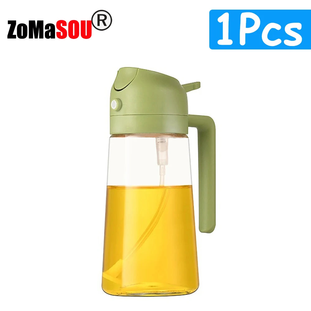 2-in-1 Oil & Sauce Dispenser Bottle Leak-Proof Pourer for Kitchen, BBQ & Cooking
