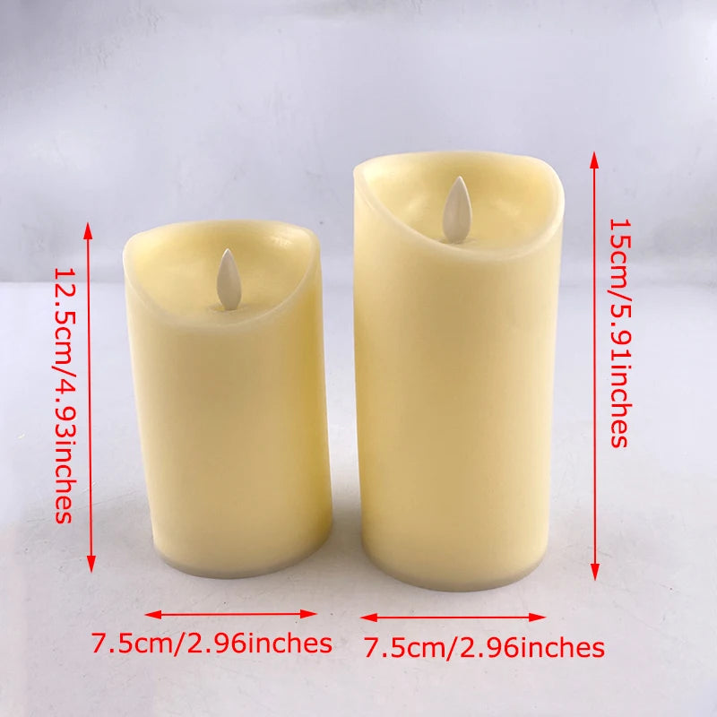 Flameless Moving Wick LED Candles Kid and Pet Safe Dancing Flame Electric Candles for Home Wedding Halloween Decor
