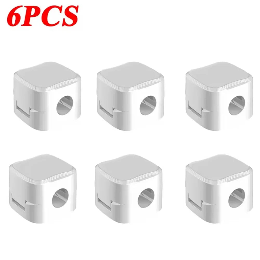 Magnetic Cable Organizer 6 PC Adhesive Cord Clips for Desk & Home Office