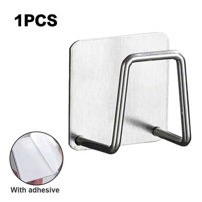 Stainless Steel Sink Sponge Holder – No Drill, Self-Adhesive
