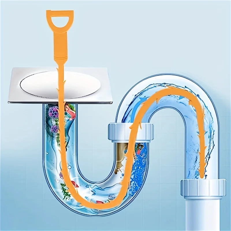 Flexible Drain Snake Hair & Clog Removal Tool (5-Pack)