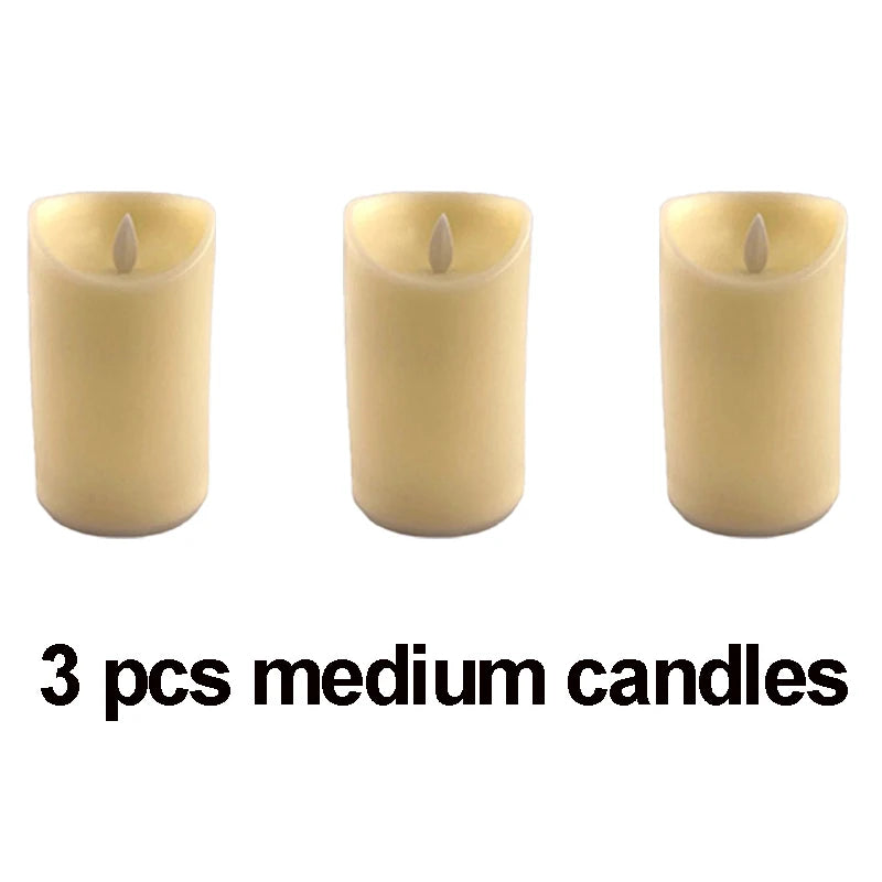 Flameless Moving Wick LED Candles Kid and Pet Safe Dancing Flame Electric Candles for Home Wedding Halloween Decor