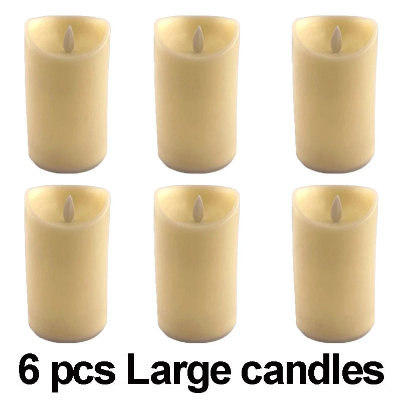 Flameless Moving Wick LED Candles Kid and Pet Safe Dancing Flame Electric Candles for Home Wedding Halloween Decor
