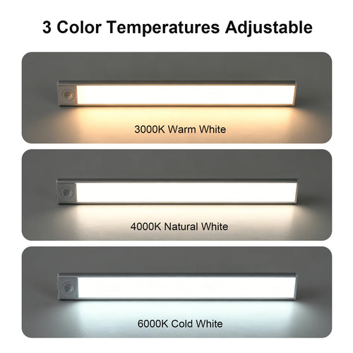 Glow Strip Closet Light Rechargeable Motion Sensor LED, 3 Colors