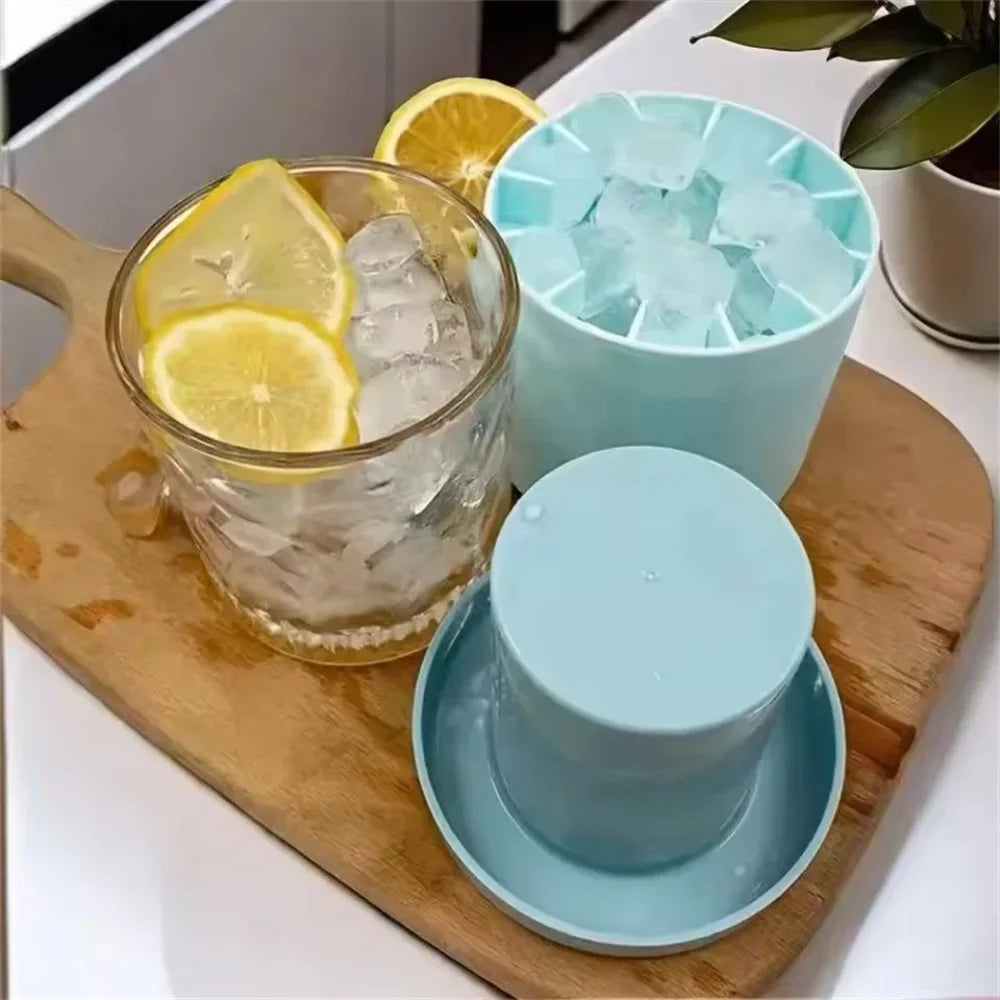 Silicone Ice Cylinder Mold – Twist & Release Ice Cube Maker