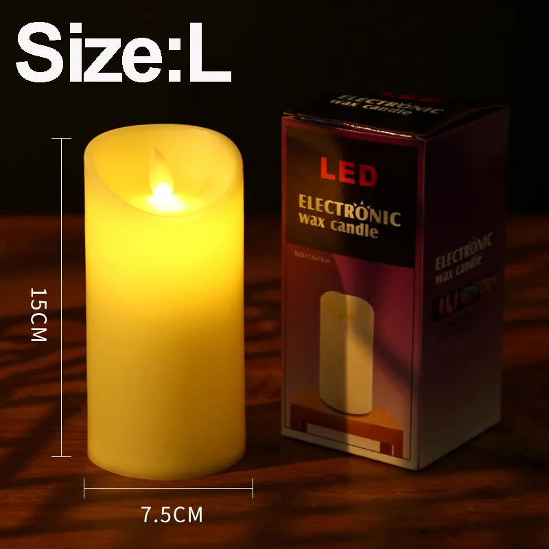 Flameless Moving Wick LED Candles Kid and Pet Safe Dancing Flame Electric Candles for Home Wedding Halloween Decor