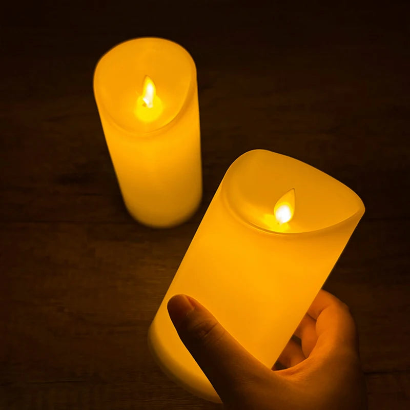 Flameless Moving Wick LED Candles Kid and Pet Safe Dancing Flame Electric Candles for Home Wedding Halloween Decor