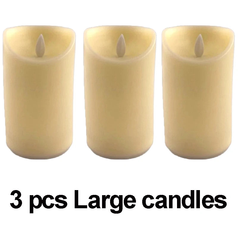 Flameless Moving Wick LED Candles Kid and Pet Safe Dancing Flame Electric Candles for Home Wedding Halloween Decor
