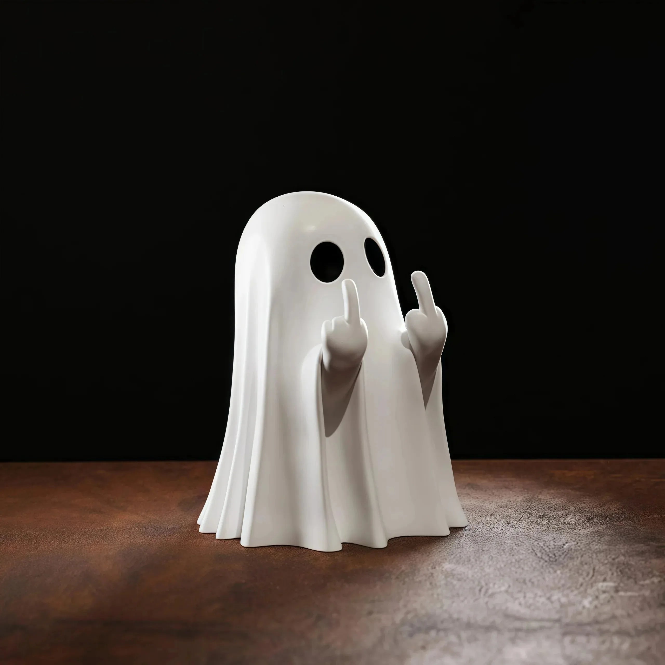 Funny Ghost Statue Figurine Mini Resin Halloween Decor for Home Desk and Office