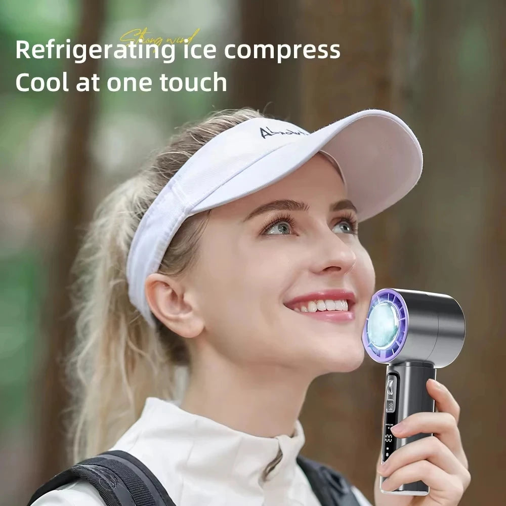 Portable Handheld Cooling Fan Rechargeable, Fast Airflow