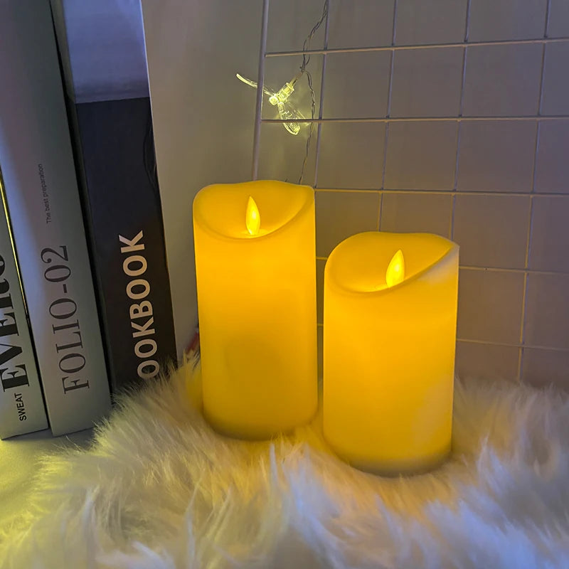 Flameless Moving Wick LED Candles Kid and Pet Safe Dancing Flame Electric Candles for Home Wedding Halloween Decor