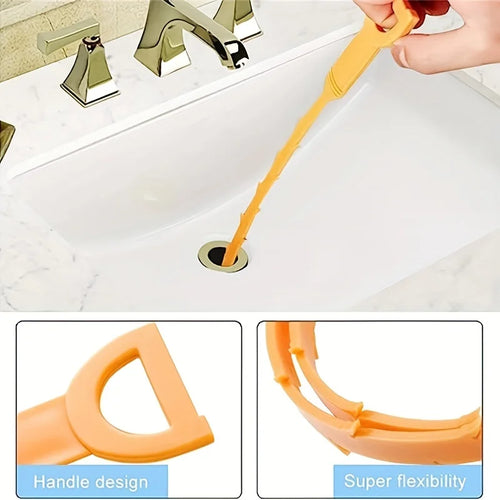 Flexible Drain Snake Hair & Clog Removal Tool (5-Pack)
