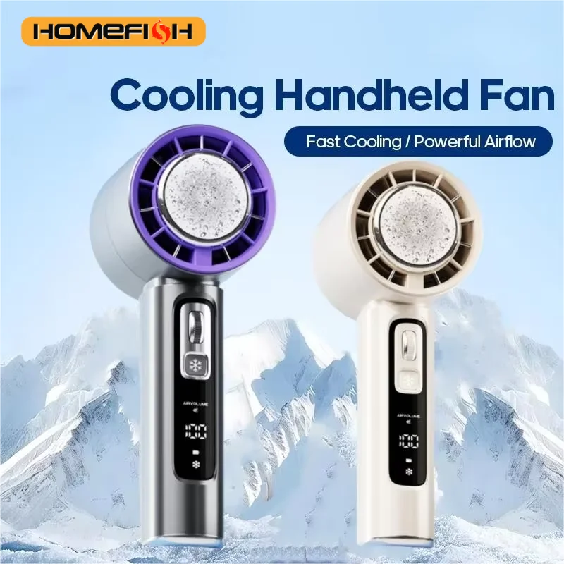 Portable Handheld Cooling Fan Rechargeable, Fast Airflow