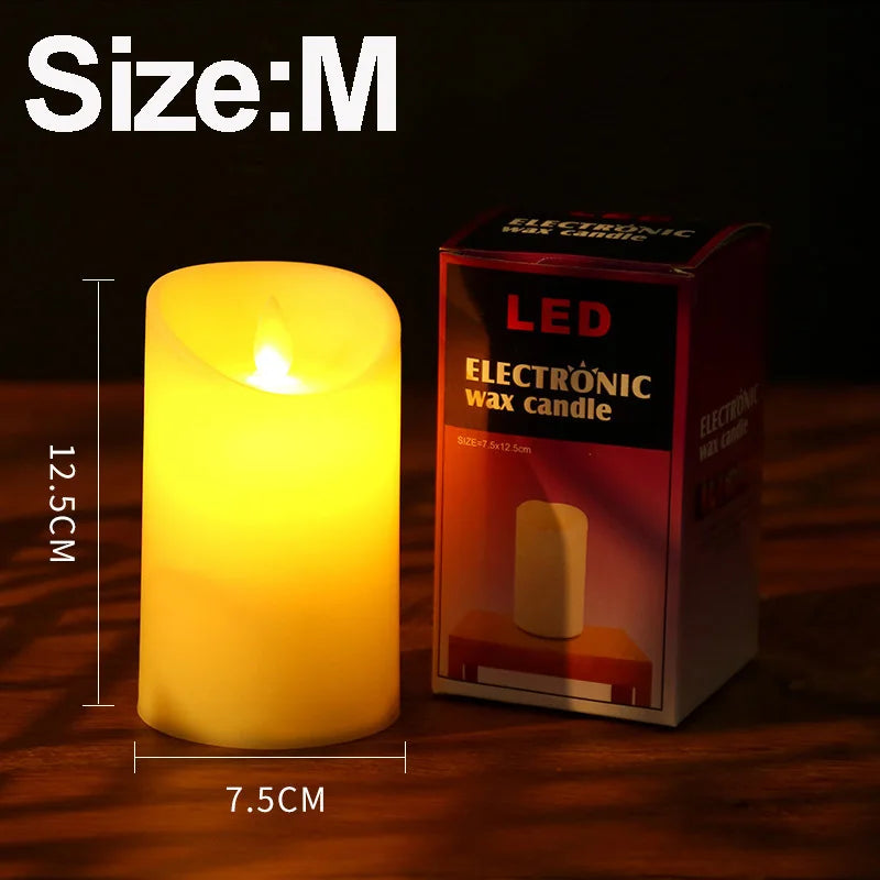 Flameless Moving Wick LED Candles Kid and Pet Safe Dancing Flame Electric Candles for Home Wedding Halloween Decor