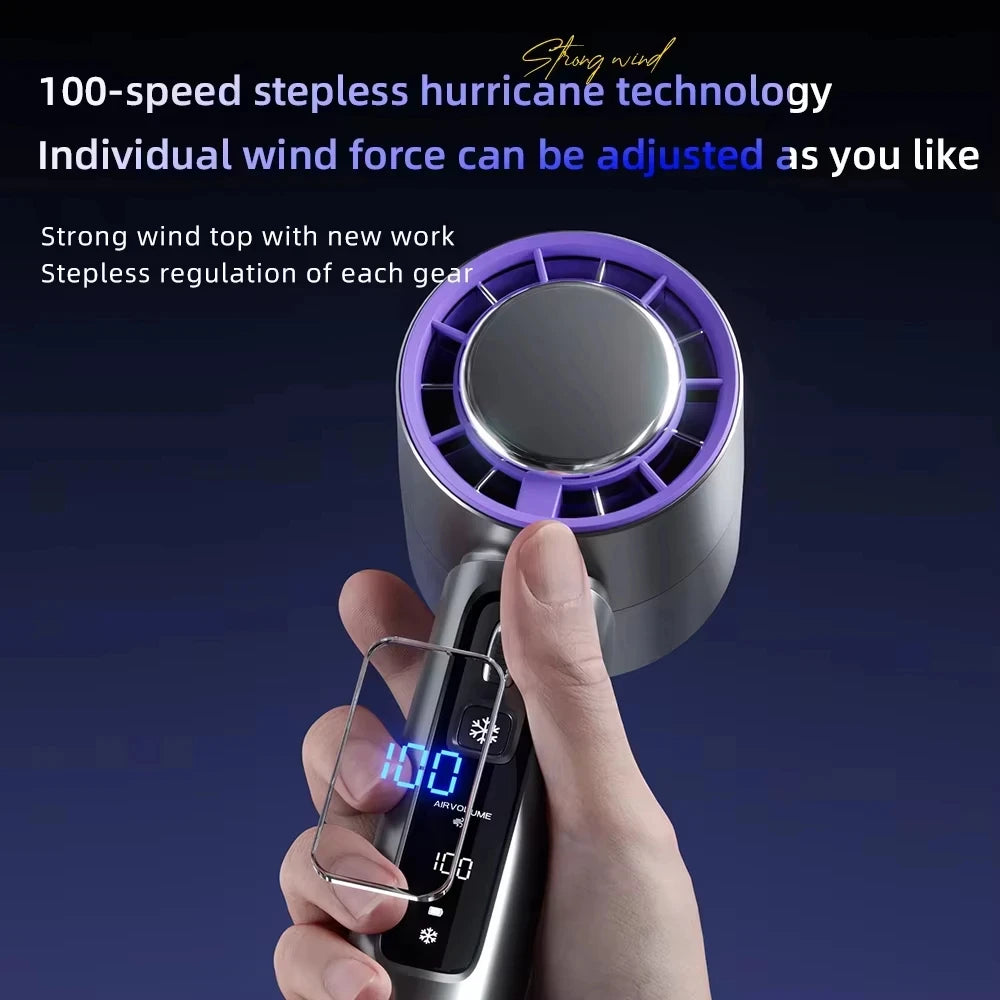 Portable Handheld Cooling Fan Rechargeable, Fast Airflow