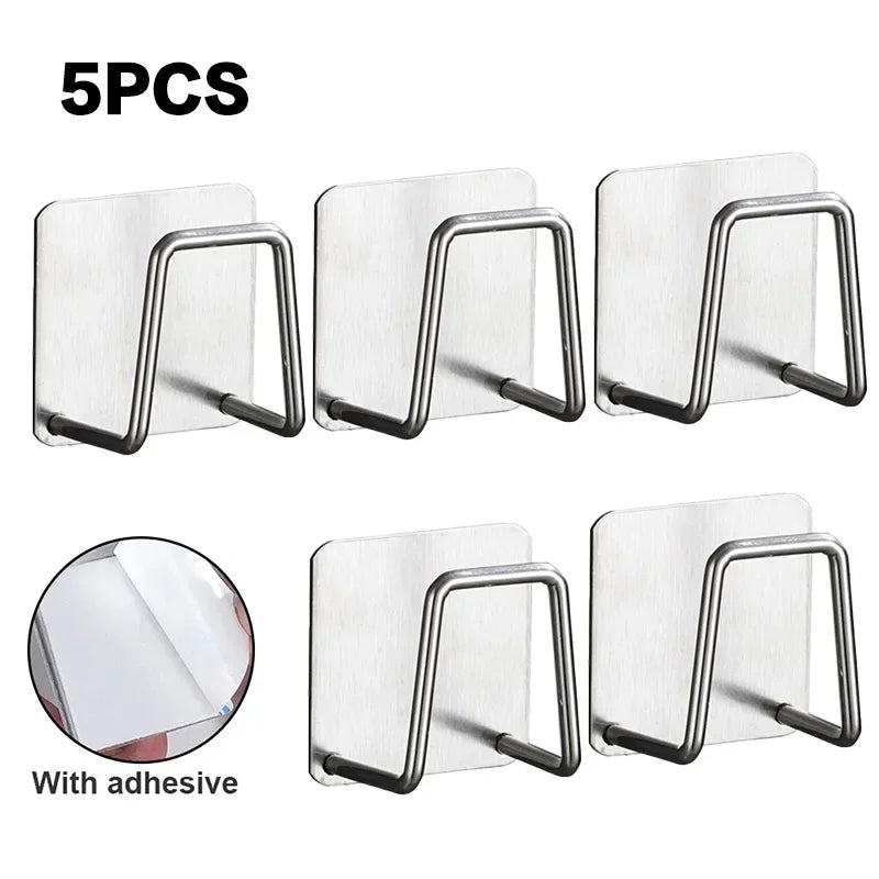 Stainless Steel Sink Sponge Holder – No Drill, Self-Adhesive