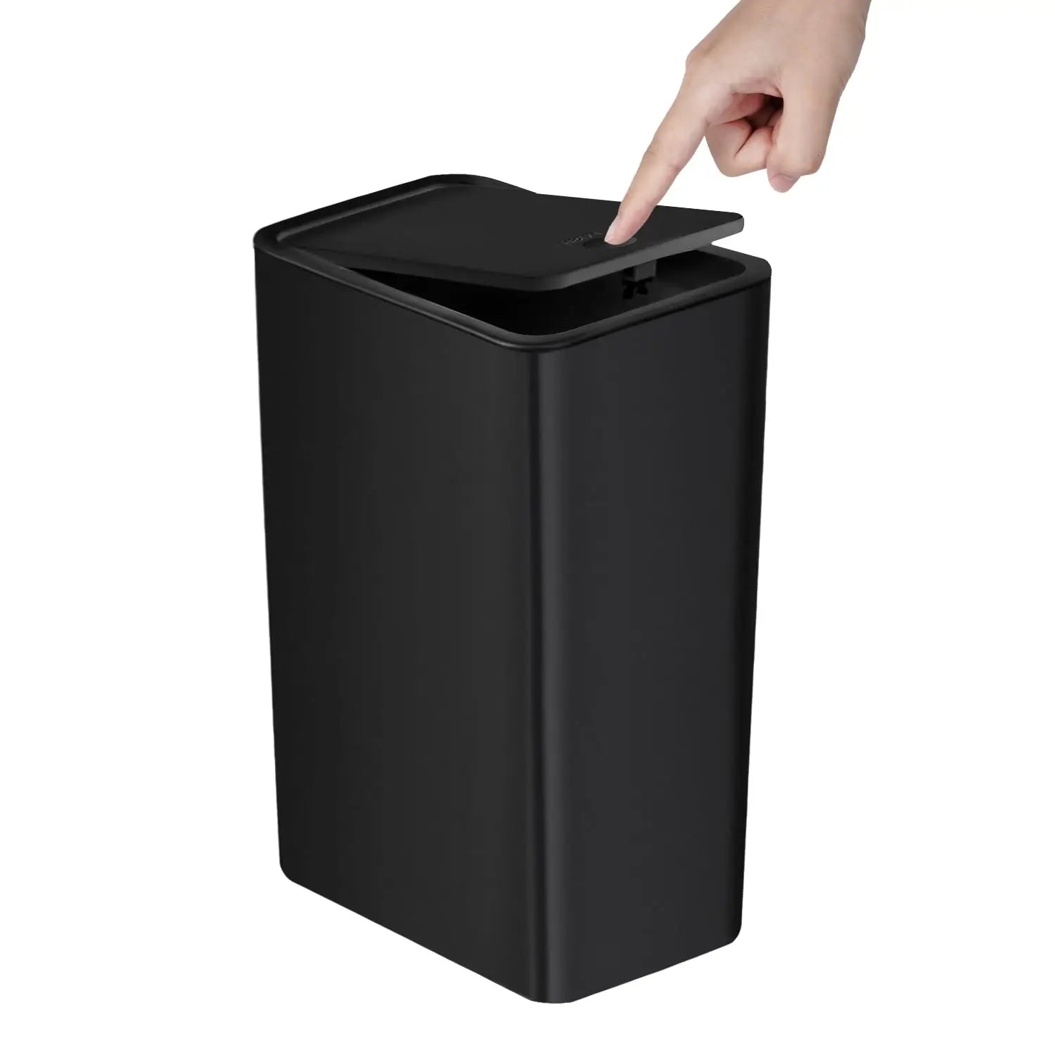 10L Press-Top Bathroom Trash Can Slim Pop-Up Lid Wastebasket for Bedroom & Living Room