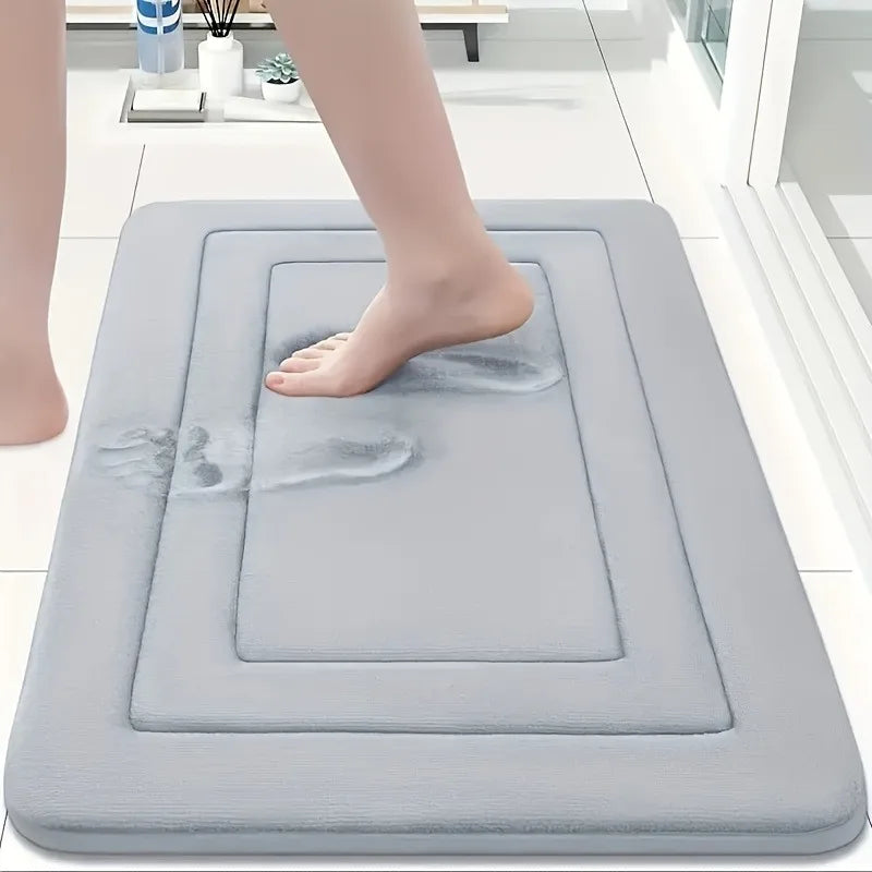 Absorbent Non-Slip Bath Mat Soft Comfort Standing Pad for Bathroom, Bedroom & Living Room