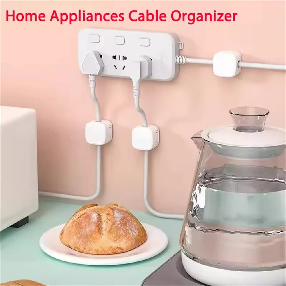 Magnetic Cable Organizer 6 PC Adhesive Cord Clips for Desk & Home Office