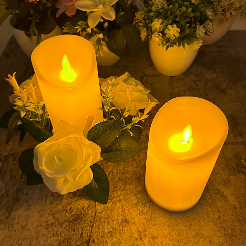 Flameless Moving Wick LED Candles Kid and Pet Safe Dancing Flame Electric Candles for Home Wedding Halloween Decor