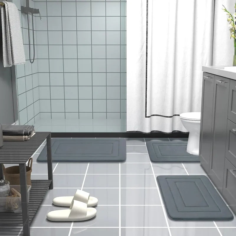 Absorbent Non-Slip Bath Mat Soft Comfort Standing Pad for Bathroom, Bedroom & Living Room