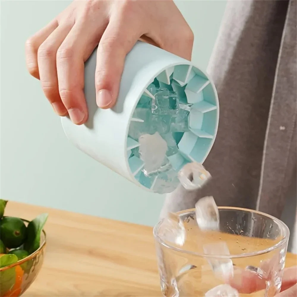 Silicone Ice Cylinder Mold – Twist & Release Ice Cube Maker